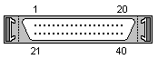 40 PIN HI-DENSITY D-SUB MALE